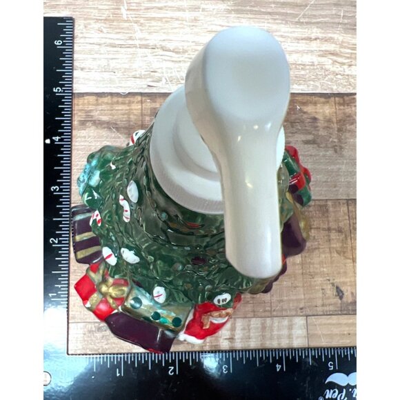 Ceramic Christmas Tree Soap/Lotion Dispenser With Holiday Themed Decorative Base - Picture 4 of 4